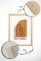 Wallity Artsycllct43 Conjunto de 3 Pinturas Decorativas Enmarcadas
